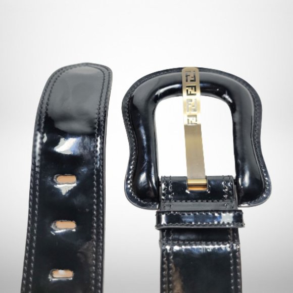 Fendi Black Patent Women's B Belt - Picture 10 of 12